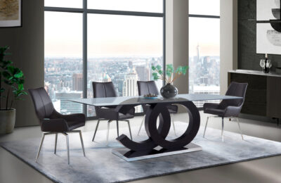 D2207DT DINING TABLE AND D4878NDC-BL CHAIR