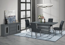 MONACO DINING TABLE DARK GREY AND GOLD
