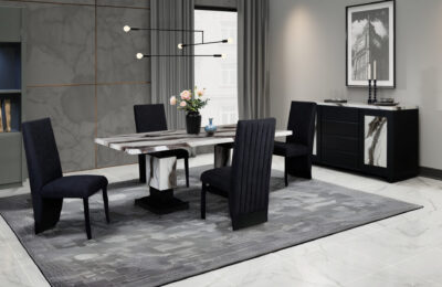 Simple Dining Table Set – D12DT Table with Matching D12DC Chairs for Everyday Comfort