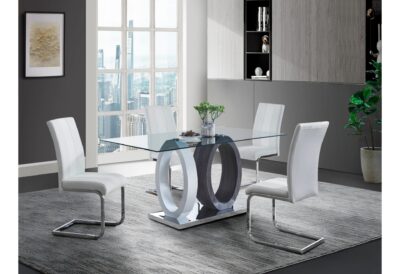 Elegant dining set, Chair with ergonomic comfort, Dining Table, contemporary and luxurious