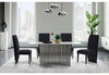 D7070DT Dining Table with a sturdy and elegant design, full view. Dining set showcasing D7070DT table and D12DC chairs in a modern dining room.