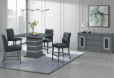 MONACO DINING TABLE DARK GREY AND GOLD