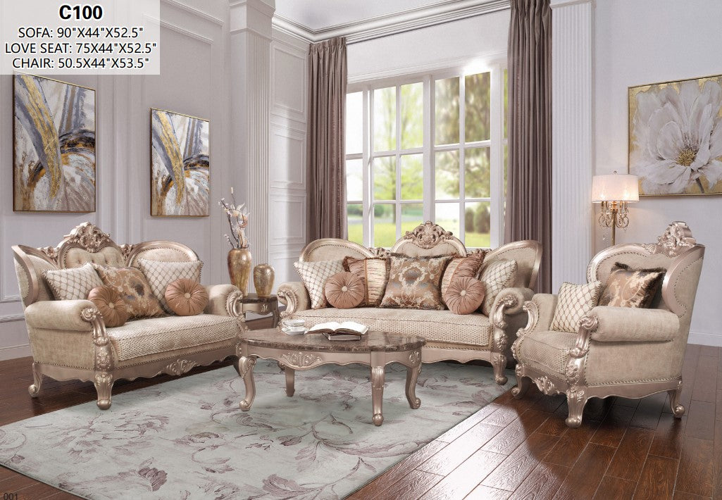 Classic Imperial Living Room Beige